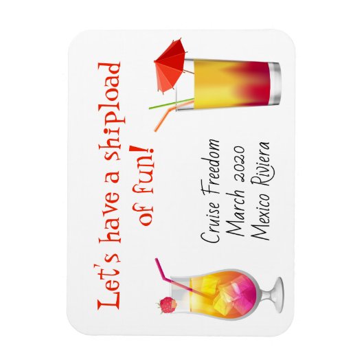 Cruse deur Stateroom Magnet Drinken Cocktails Magneet (Verticaal)