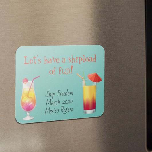 Cruse deur Stateroom Magnet Drinken Cocktails Magneet