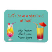 Cruse deur Stateroom Magnet Drinken Cocktails Magneet (Horizontaal)