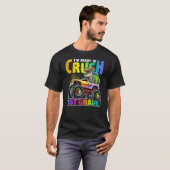 Crush 1st Grade Dinosaur Monster Truck Back to Sch T-shirt (Voorkant volledig)