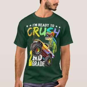 Crush 2e grade Dinosaur Monster Truck Terug naar S T-shirt