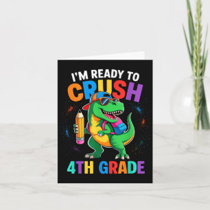 Crush 4e klas Shirten voor Kinder jongensdinosauru Kaart