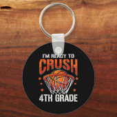 Crush 4th Grade Basketbal Terug naar School Boys K Sleutelhanger (Voorkant)