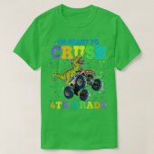 Crush 4th grade Dinosaur Monster Truck Back to Sch T-shirt (Design voorkant)
