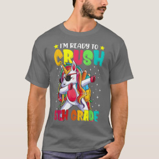 Crush 5th Grade Dabbing Unicorn Back to School Gir T-shirt