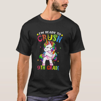 Crush 9e graad Funny Unicorn terug naar school T-shirt