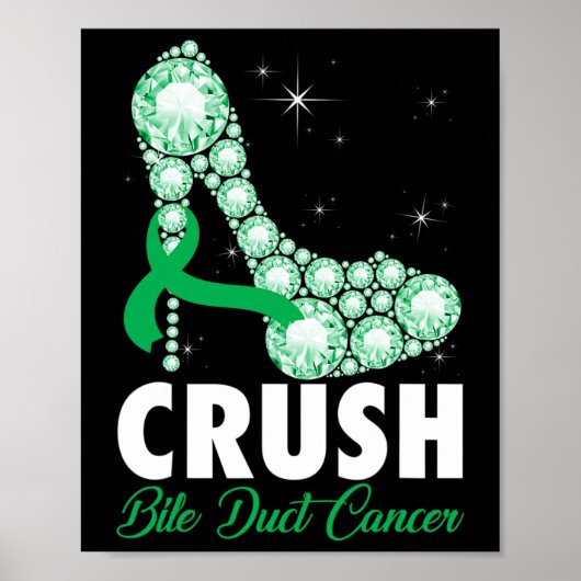 Crush Bile Duct Cancer Awareness High Hiel Warrior Poster (Voorkant)