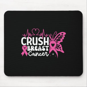 Crush Borstkanker Awareness Bling Pink Ribbon 2 Muismat