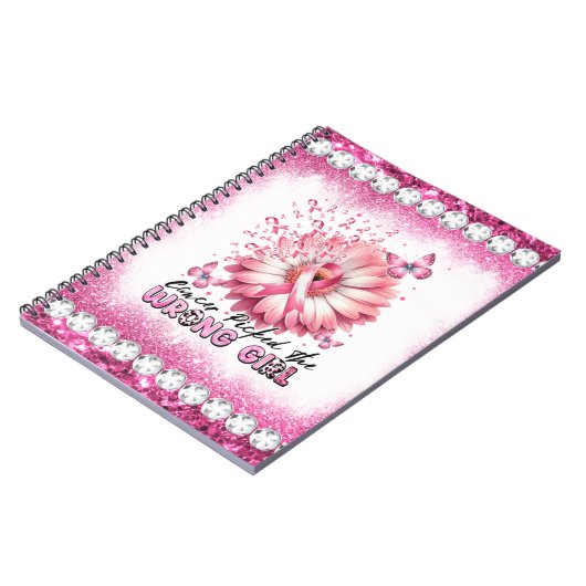 Crush Borstkanker Awareness Month Roze lint Notitieboek (Linkerzijde)