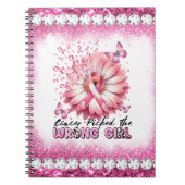 Crush Borstkanker Awareness Month Roze lint Notitieboek (Voorkant)