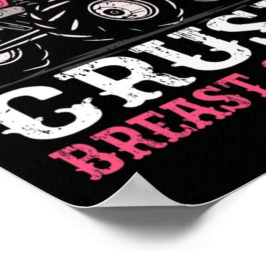 Crush Borstkanker Awareness Truck Roze Kinder Todd Poster (Hoek)