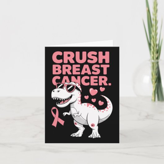 Crush Borstkanker Bewustzijn Maand Kaart (Voorkant)
