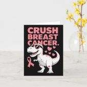 Crush Borstkanker Bewustzijn Maand Kaart (Gele Bloem)