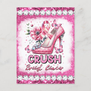 Crush borstkanker bewustzijn maand overlevende roz briefkaart