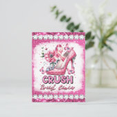 Crush borstkanker bewustzijn maand overlevende roz briefkaart (Staand voorkant)