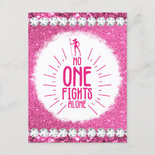 Crush borstkanker bewustzijn maand overlevende roz feestdagenkaart