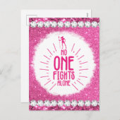 Crush borstkanker bewustzijn maand overlevende roz feestdagenkaart (Voorkant / Achterkant)