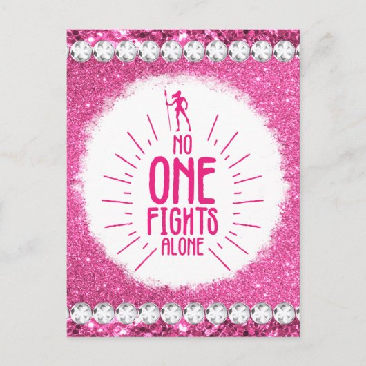 Crush borstkanker bewustzijn maand overlevende roz feestdagenkaart (Voorkant)