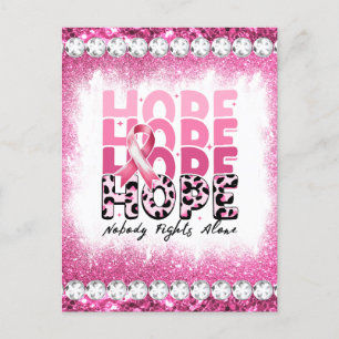 Crush borstkanker bewustzijn maand overlevende roz feestdagenkaart