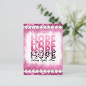 Crush borstkanker bewustzijn maand overlevende roz feestdagenkaart (Staand voorkant)