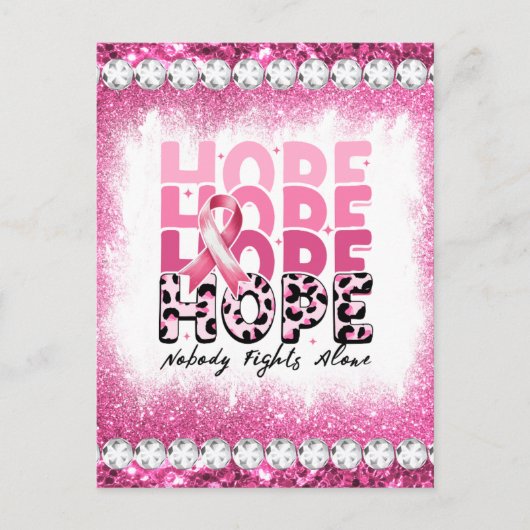 Crush borstkanker bewustzijn maand overlevende roz feestdagenkaart (Voorkant)