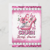 Crush borstkanker bewustzijn maand overlevende roz kaart (Voorkant)