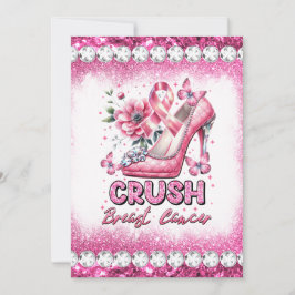 Crush borstkanker bewustzijn maand overlevende roz kaart