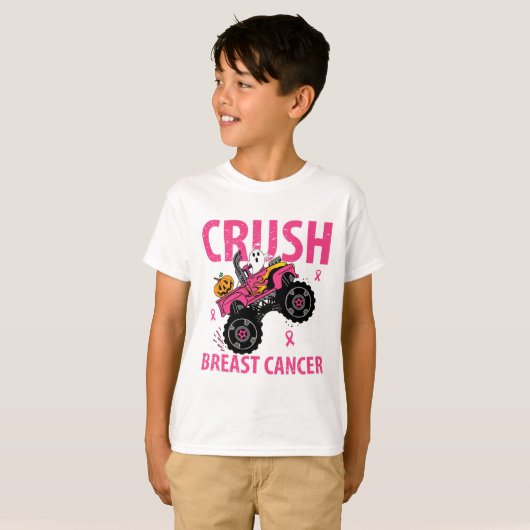 Crush borstkanker bewustzijn Monster Truck Hallow T-shirt (Voorkant volledig)