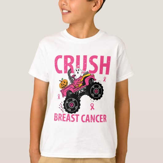Crush borstkanker bewustzijn Monster Truck Hallow T-shirt (Voorkant)