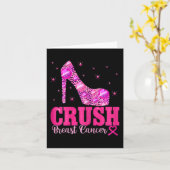 Crush borstkanker bewustzijn roze hakken kaart (Gele Bloem)