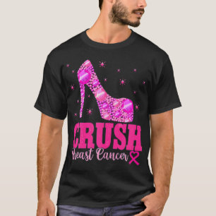 Crush borstkanker bewustzijn roze hakken t-shirt