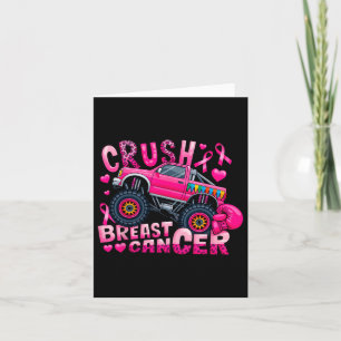 Crush Borstkanker Pink Ribbon Monster Truck Award Kaart