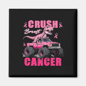 Crush Breast Cancer Awareness Monster Truck Toddle Magneet (Voorkant)