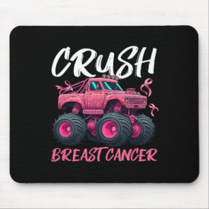 Crush Breast Cancer Awareness Monster Truck Toddle Muismat