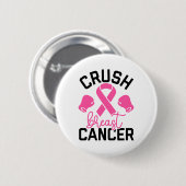 Crush Breast Cancer Awareness Ronde Button 5,7 Cm (Voorkant /achterkant)