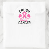 Crush Breast Cancer Awareness Ronde Sticker (Tas)