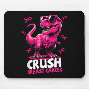 Crush Breast Cancer Dinosaur Holding Roze Ribbon K Muismat