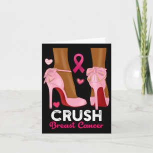 Crush Breast Cancer in oktober Draag we roze Black Kaart