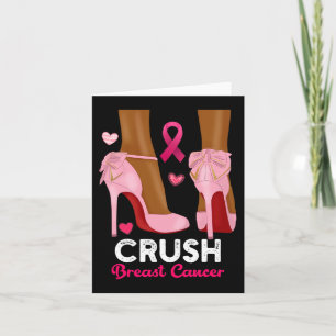 Crush Breast Cancer in oktober Draag we roze Black Kaart