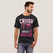 Crush Breast Cancer Pink Monster Truck Boys Kids T T-shirt (Voorkant volledig)