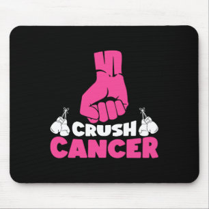 Crush Cancer Boxing Pink Ribbon Borstkanker Award Muismat