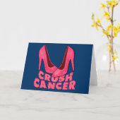 Crush Cancer met Stilettos Kaart (Gele Bloem)