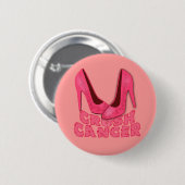 Crush Cancer met Stilettos Ronde Button 5,7 Cm (Voorkant /achterkant)