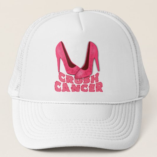 Crush Cancer met Stilettos Trucker Pet (Voorkant)