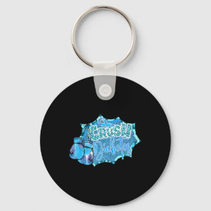 Crush Diabetes Blauwe Bokshandschoenen Diabetes Aw Sleutelhanger