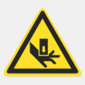 Crush Hazard Warning Sticker (Voorkant)