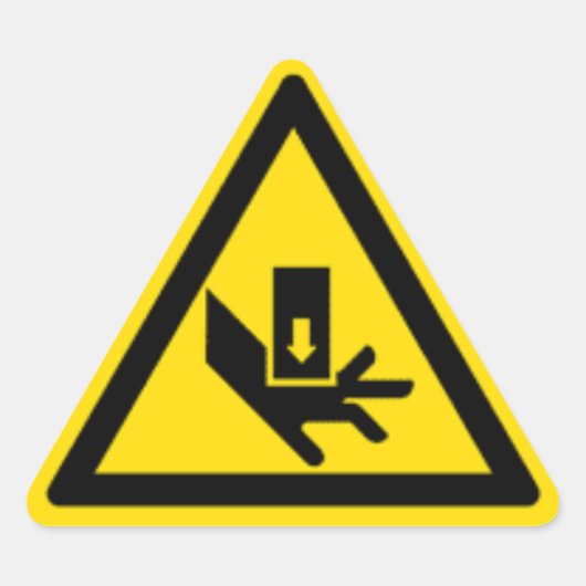 Crush Hazard Warning Sticker (Voorkant)