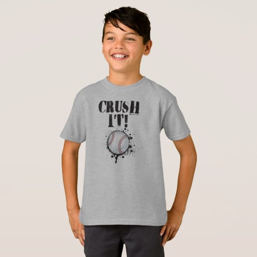 CRUSH IT BASEBALL T-SHIRT (Voorkant volledig)