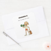 Crush It - Een klein gewicht per keer Vierkante Sticker (Envelop)