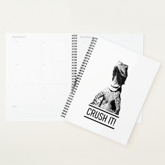 Crush It! Motiverende tekst | Hagedis Planner (Display)